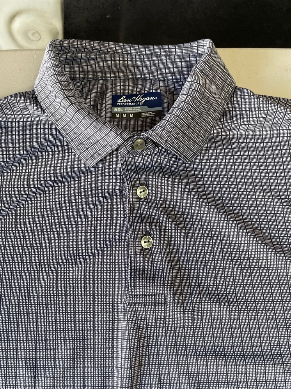Hogan Men's Navy Micro-Check Polo